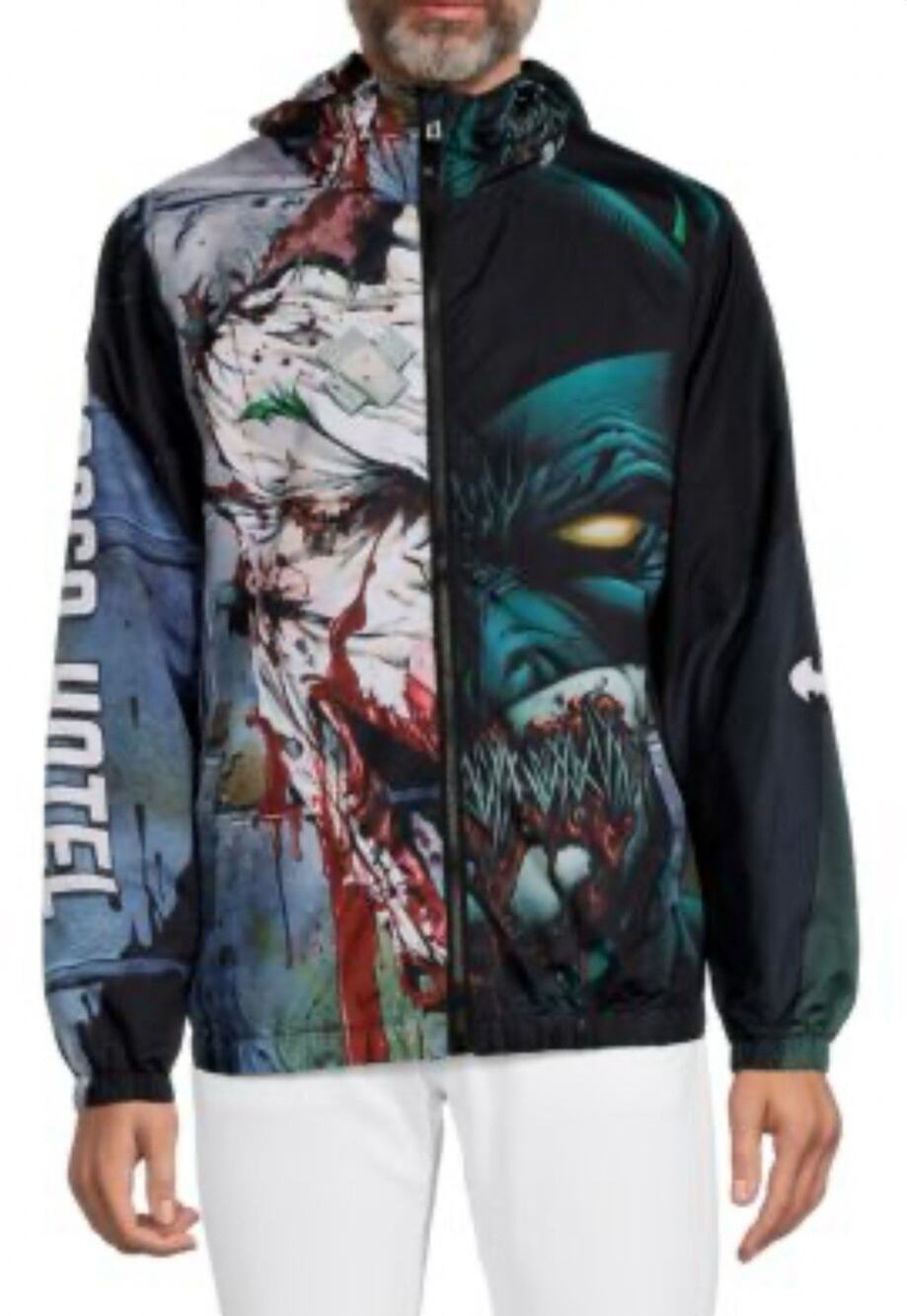 EUC Tango Hotel Windbreaker Jacket Size M Men's Retail $98 DC Batman Good Evil